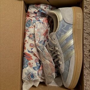 adidas Liberty London Handball Spezial Light Blue & Cream Sneakers